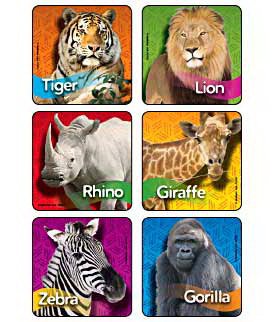 Medibadge 90 per Unit Zoo Animal Photos , Assorted Sticker