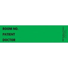 First Healthcare Products Pre-Printed Label Communication Fill In Green Room No_Paitent_Doctor_ Black Patient Information 1-3/8 X 5-3/8 Inch - M-1012472-4816 - Roll of 1