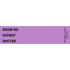 First Healthcare Products Pre-Printed Label Communication Fill In Violet Paper Room No_Paitent_Doctor_ Black Patient Information 1-3/8 X 5-3/8 Inch - M-1012473-4903 - Roll of 1