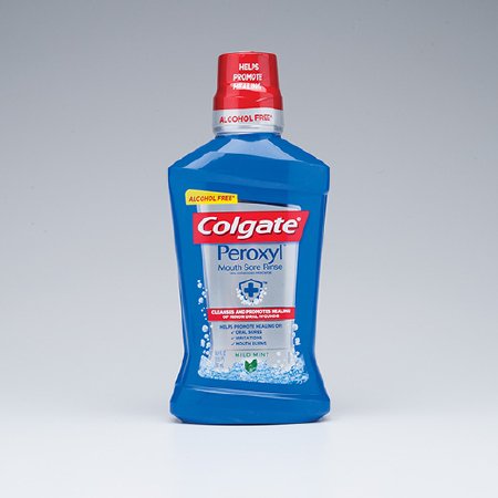 Colgate Mouth Sore Rinse Colgate® Peroxyl® 16 oz. Mild Mint Flavor