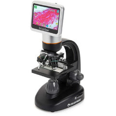 Fisher Scientific Celestron™ TetraView Microscope Rotating LCD Head Achromatic 4X, 10X, 20X, 40X 100 to 240V, 50/60Hz Mechanical Stage