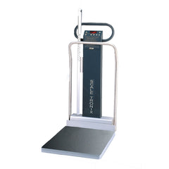 Welch Allyn Column Scale with Handrail Scale-Tronix® Digital Display 800 lbs. / 360 kg Capacity Chrome Battery Operated