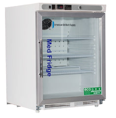 Horizon Scientific Inc Undercounter Refrigerator ABS® Pharmaceutical 4.5 cu.ft. 1 Glass Door Automatic Defrost