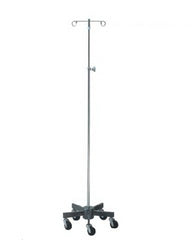 The Brewer Company Infusion Pump Stand Ram Horn Hook 2-Hook 5 Legs, 3 Inch Rubber Wheel, Ball Bearing Casters, 16 Inch Base Diameter - M-1014754-1184 - Each