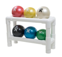 Fabrication Enterprises Hand Weight Set 6 Piece Set / Ball Style with Floor Rack CanDo® WaTE™ Ball 1.1 lbs. / 2.2 lbs. / 3.3 lbs. / 4.4 lbs. / 5.5 lbs. / 6.6 lbs.