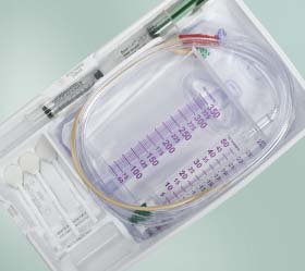 Bard Indwelling Catheter Tray SURESTEP™LUBRI-SIL® I.C. Foley 16 Fr. 5 cc Balloon Silver Hyrogel Coated Silicone