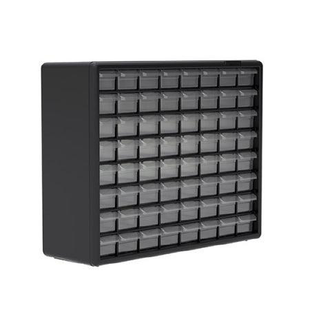 Akro-Mils Storage Cabinet Wall Mount Plastic 64 Drawers