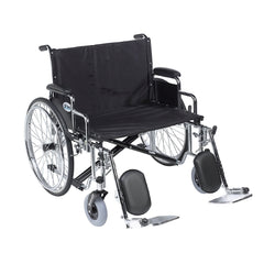 Drive Medical Bariatric Wheelchair drive™ Sentra EC Desk Length Arm Removable Padded Arm Style Elevating Legrest Black Upholstery 26 Inch Seat Width 700 lbs. Weight Capacity