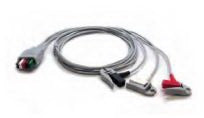 Mindray USA Mobility ECG Wire 36 Inch, 3-Leads, Pinch Clip Leads, Reusable For Panorama Telepack, Passport 2, Passport V, Spectrum, Spectrum OR, V12, V21, Passport 8, Passport 12, T1 Patient Monitor