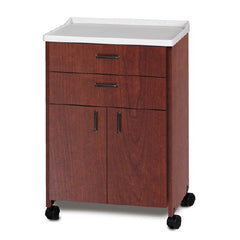 Clinton Industries Treatment Cabinet Mobile Laminate 2 Drawers 1 Shelf