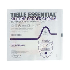 Systagenix Wound Management Silicone Foam Dressing TIELLE ESSENTIAL™ 7 X 7-1/4 Inch Sacral Silicone Adhesive with Border Sterile