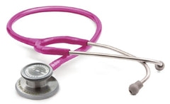 American Diagnostic Corp Clinician Stethoscope Adscope® Raspberry 1-Tube 22 Inch Tube Double-Sided Chestpiece