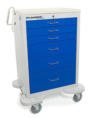 Lakeside Manufacturing Cart Classic Series 25 X 32 X 39-3/4 Inch Gray/Blue 1 Drawer, 9 Inch / 2 Drawers, 6 Inch / 3 Drawers, 3 Inch