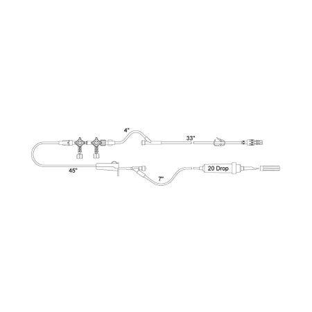 Smiths Medical Primary Administration Set 20 mL / Hr Drip Rate 101 Inch Tubing - M-1016914-4892 - Case of 25