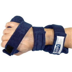 Fabrication Enterprises Resting Hand / Thumb Splint ComfySplints™ Foam / Terry Cloth / Steel Left or Right Hand Blue Large