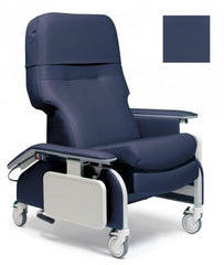 Graham-Field Clinical Care Drop Arm Recliner Imperial Blue Four Tente® Swivel Caster, Three Locking Caster