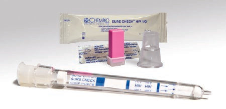 Chembio Diagnostic Rapid Test Kit Sure Check® HIV 1/2 Infectious Disease Immunoassay HIV Detection Whole Blood / Serum / Plasma Sample 25 Tests