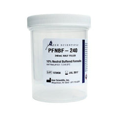 Azer Scientific Prefilled Formalin Container Polypropylene 120 mL Fill in 240 mL (8 oz.) Screw Cap Warning Label NonSterile