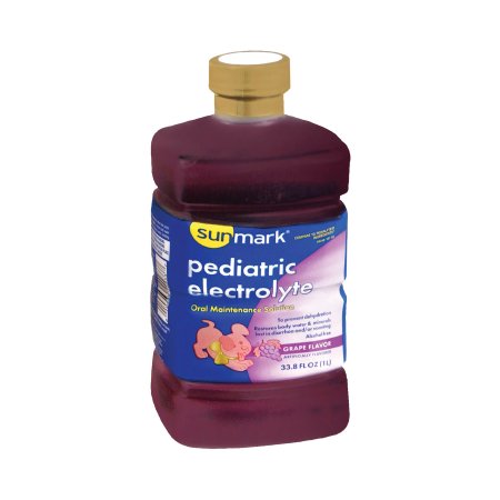 Pediatric Oral Electrolyte Solution sunmark® Grape Flavor 1 Liter Bottle Ready to Use