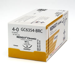 Suture with Needle Reli® Absorbable Uncoated Undyed Suture Chromic Gut Size 4 - 0 18 Inch Suture 1-Needle 19 mm Length 3/8 Circle Reverse Cutting Needle
