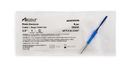 Electrosurgical Electrode McKesson Argent™ 2-1/2 Inch Coated Stainless Steel Blade Tip Disposable Sterile - M-1018830-2233 - Box of 12