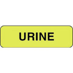 Precision Dynamics Pre-Printed Label Laboratory Use Yellow Paper Urine Black Lab / Specimen 3/8 X 1-1/4 Inch - M-1018921-3247 - Roll of 1