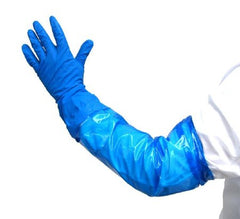 Healthmark Industries Utility Glove Sleeve Gloves Large Nitrile Green / Blue 28 Inch Elastic Cuff NonSterile - M-1019355-4923 - Box of 50