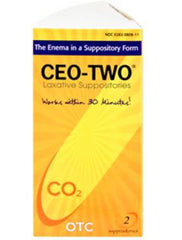 Beutlich Laxative CEO-TWO® Suppository 2 per Box 0.9 Gram - 0.6 Gram Strength Potassium Bitartrate / Sodium Bicarbonate