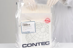 Contec Inc Cleanroom Wipe Amplitude™ Kappa™ Sterile LE ISO Class 5 White Sterile Polyester / Lyocell 9 X 9 Inch Disposable - M-1019874-2942 - Case of 1000