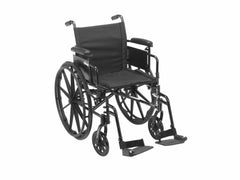 Drive Medical Wheelchair Cruiser X4 Desk Length Arm Flip Back Arm Style Elevating Legrest Black Upholstery 16 Inch Seat Width 300 lbs. Weight Capacity