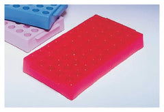 Fisher Scientific Cryogenic Vial Cryogenic Rack Fisherbrand™ Cryovial™ 50 Place 0.5 to 2 mL Tube Size Red 1 X 4 X 8 Inch