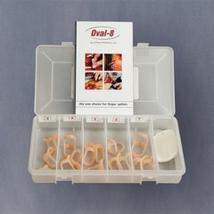 Patterson Medical Supply Finger Splint Kit Oval-8® Adult Size 3 to 7 Pull-On Left Hand Transparent