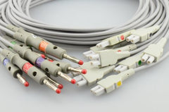 Sage Services Group Leadwire Set 0.9 Meter, 10-Leads, Banana Connector, Mixed Length, Reusable, AHA Color Code, Latex-Free, Old Style For MAC 1200, MAC 800, MAC 3500, MAC 1600 ECG System