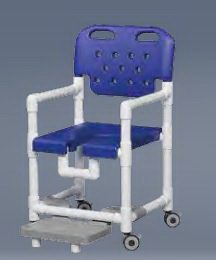 IPU Shower Chair Elite Push Handle PVC Frame