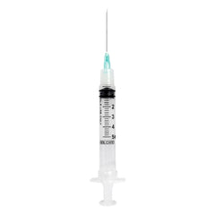 Sol-Millennium Medical Syringe with Hypodermic Needle Sol-Care™ 5 mL 21 Gauge 1 Inch Detachable Needle Retractable Needle