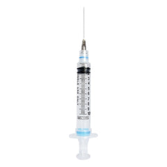 Sol-Millennium Medical Syringe with Hypodermic Needle Sol-Care™ 10 mL 22 Gauge 1-1/2 Inch Detachable Needle Retractable Needle