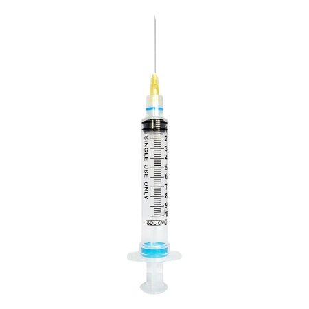 Sol-Millennium Medical Syringe with Hypodermic Needle Sol-Care™ 10 mL 20 Gauge 1-1/2 Inch Detachable Needle Retractable Needle