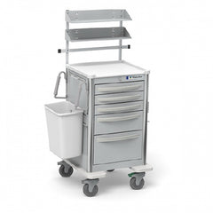 Waterloo Industries Suture Cart Aluminum 5 Drawers Key Lock