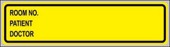 Precision Dynamics Pre-Printed Label Pro-File Communication Fill In Yellow Paper Room no. Patient_Doctor_ Black Patient Information 1/3/8 X 5-3/8 Inch - M-102196-1130 - Roll of 1