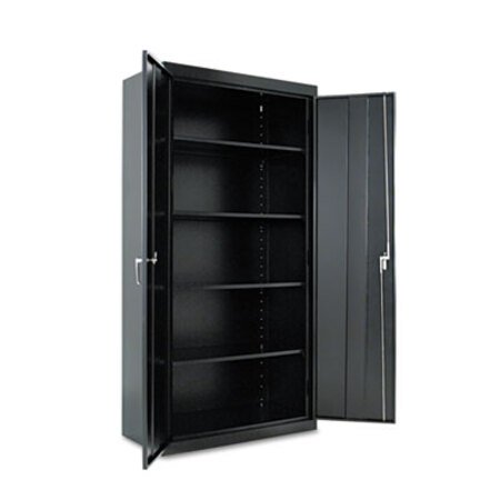 Alera® Assembled 72" High Storage Cabinet, w/Adjustable Shelves, 36w x 18d, Black