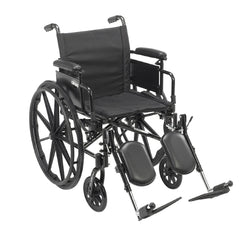 Drive Medical Wheelchair Cruiser X4 Desk Length Arm Flip Back Arm Style Elevating Legrest Black Upholstery 18 Inch Seat Width 300 lbs. Weight Capacity