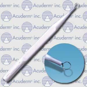 Acuderm Dermal Curette Set Acu-Dispo-Curette® 5 Inch Length Single-ended Hollow Handle with Grooves Assorted Tip Sizes Loop Tip - M-240587-4014 - Box of 25