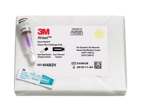 3M Attest™ Super Rapid 5 Steam-Plus Sterilization Indicator Challenge Pack Steam 2 Inch