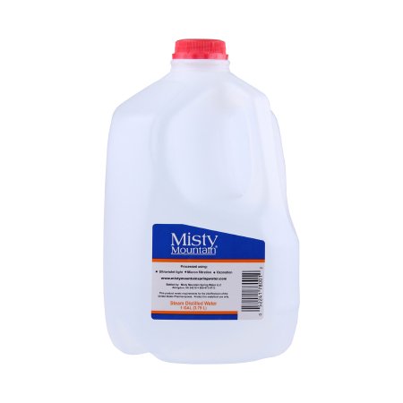 Misty Mountain Water Distilled Water Misty Mountain® 1 gal / 3 per Case Plastic Container