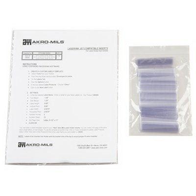 Akro-Mils Storage Bin Card Holder 3 X 13/16 Inch, Clear, Plastic - M-1027468-4723 - Pack of 25