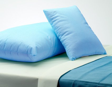 The Pillow Factory Division Bed Pillow Comfort Care™ Soft 19 X 25 Inch Blue Reusable