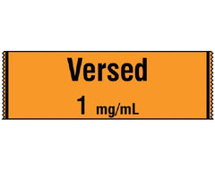 Shamrock Scientific Drug Label Shamrock Anesthesia Label Versed 1mg/mL Orange 1/2 X 1 Inch - M-1027803-3673 - Roll of 1