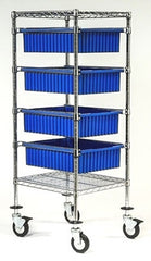 Lakeside Manufacturing Bin Cart 21 X 24 X 45 Inch Gray