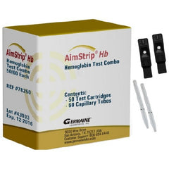 Germaine Laboratories Inc Rapid Test Kit AimStrip® Anemia Screen Hemoglobin Whole Blood Sample 50 Tests