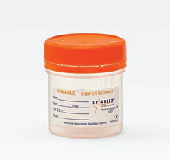 Starplex Scientific Corporation Specimen Container LeakBuster™ 3 Polypropylene 90 mL (3 oz.) Screw Cap Patient Information Sterile in OR Ready Peel Pouch